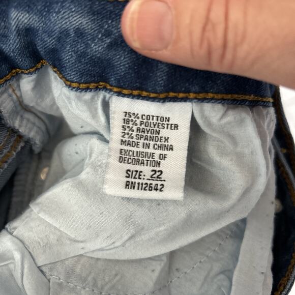 Mom Jeans Sz 22 Stretch Faded Blue Skinny Jeans Curvy Sexy Comfy Vintage Violet - Picture 7 of 7